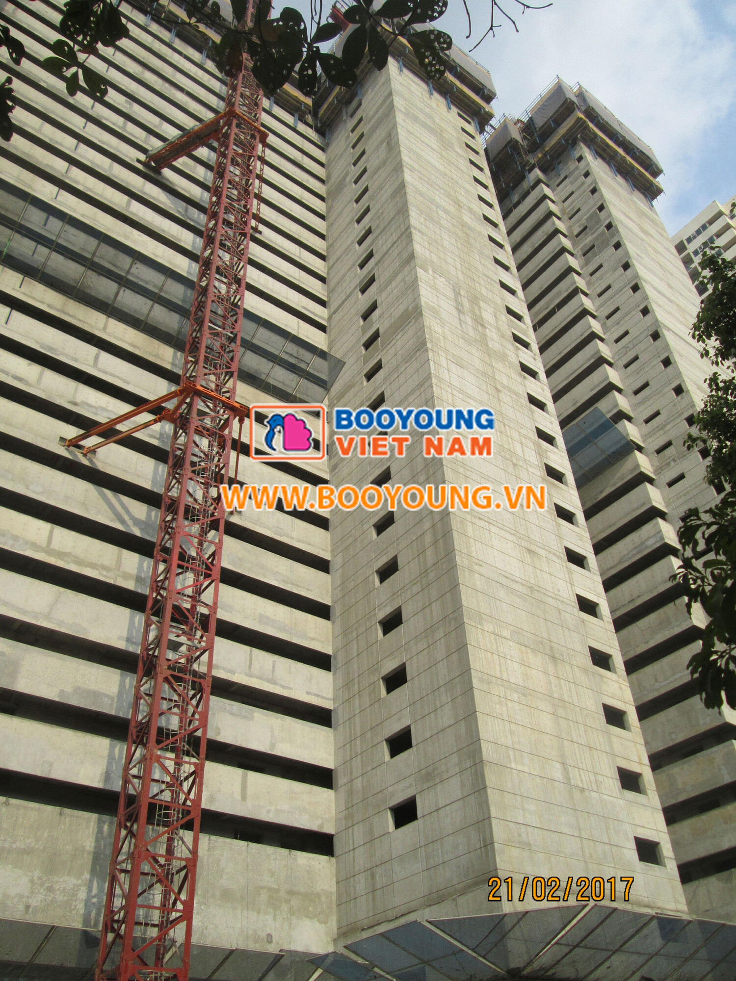 Phía sau tòa CT7 Booyoung Mỗ Lao