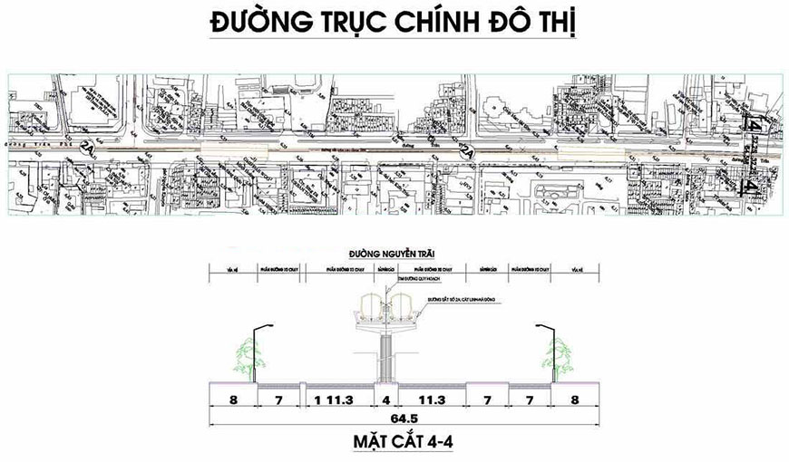 Ảnh Bản đồ quy hoạch tuyến đường cấp đô thị phường Mộ Lao